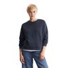 Sweatshirt MARC O'POLO DENIM, Damen, Gr. S, blau (navy blau), Sweatware, Obermaterial: 100% Baumwolle, Rundhals, Langarm, Sweatshirts, Im modernen O-Shape, locker geschnitten und Raglanärmeln