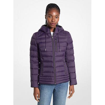 Michael Kors Hooded Puffer Jacket Purple XXS