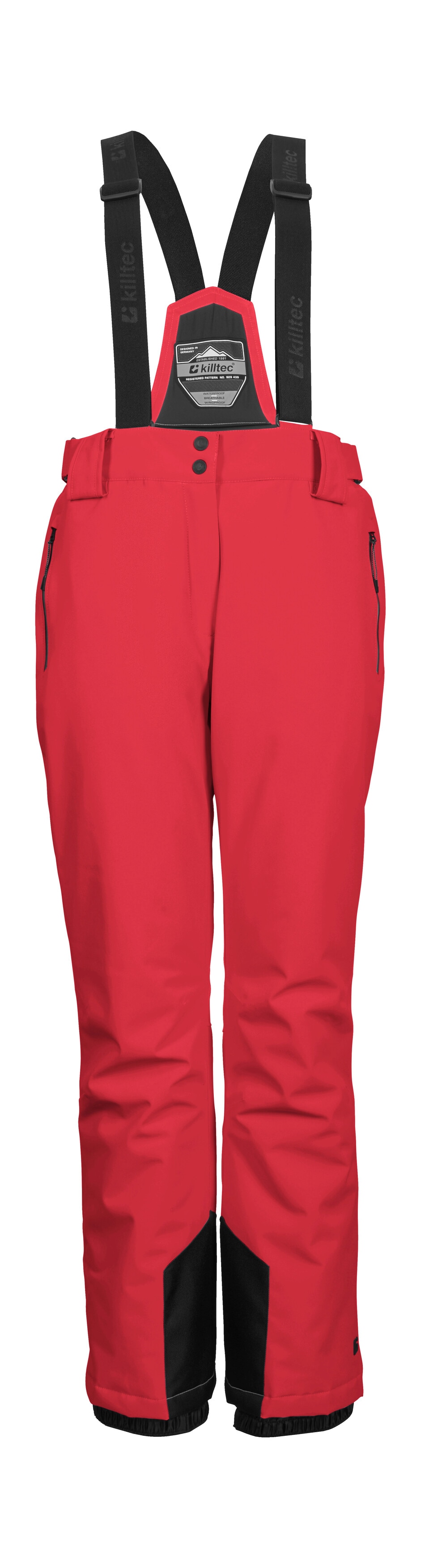 Skihose KILLTEC "KSW 249 WMN SKI PNTS", Damen, Gr. 46, Normalgrößen, rot, Oberstoff: 100% Polyester, Futter: 100% Polyester, Wattierung: 100% Polyester, Sportlich, Hosen, Wasser- und winddicht, abnehmbare Träger, verstellbare Taille Image