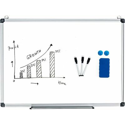 Costway - Whiteboard Magnettafel Schreibttafel Pinnwand Wandtafel Board Memoboard mit Alurahmen Image