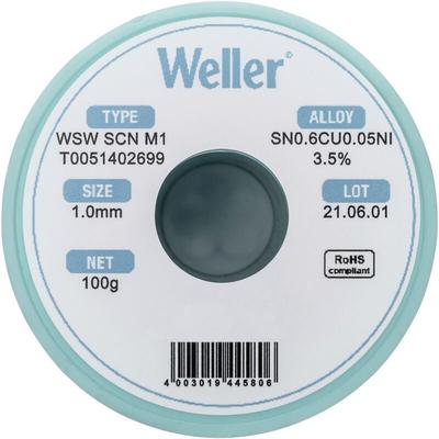 Weller - T0051402699 Lötzinn, bleifrei bleifrei, Spule Sn0,6Cu0,05Ni 100 g 1 mm Image