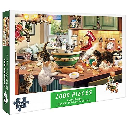 1000 Puzzleteile für Erwachsene, niedliches Heilpuzzle mit hohem Schwierigkeitsgrad, Dekompressionspuzzle für Mädchen, Einzelhandelsspielzeug für Weihnachtsgeschenke