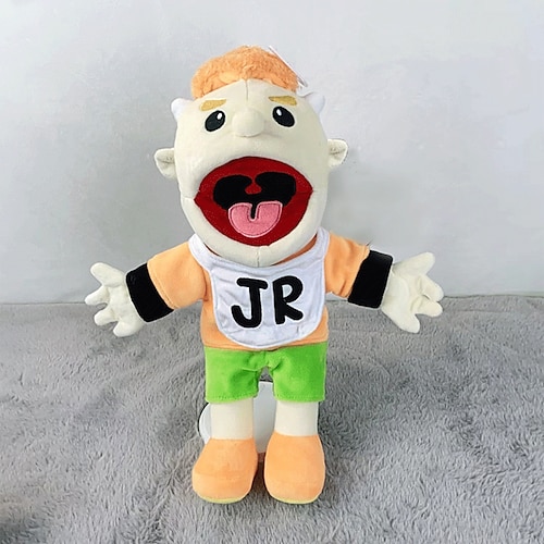 Feebe Je-ffry Handpuppen Plüschspielzeug Puppe 16 Zoll Handpuppe Plüschweich gefüllte Handschuhpuppe für Kinderparty Weihnachtsgeschenk Halloween Party Geschenk Image
