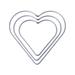 Lixi 3 Pcs Simple Dreamcatcher Loving Heart Shape Metal Ring Plating Ring Hand-made Dress Accessory for Woman Girl (8cm + 10cm + 12cm)