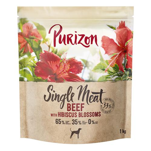 Purizon Single Meat Rind mit Hibiskusblüten 4 x 1 kg