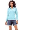 Poloshirt "Poloshirt", Damen, Gr. 36, blau (türkis), 95% Baumwolle, 5% Elasthan, B.C. BEST CONNECTIONS BY HEINE, unifarben, Langarm, Shirts
