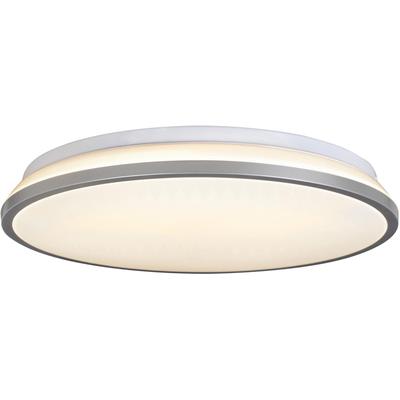 NÄVE LED Deckenleuchte "Alicante", bunt (silberfarben, weiß), Ø 39cm H: 6cm, Lampen, incl. Treiber, Material: Metall, Kunststoff Image