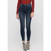 Skinny-fit-Jeans ONLY "ONLBLUSH MID SK ANK RW REA409 NOOS", Damen, Gr. M (38), Länge 32, blau (blau schwarz denim), Denim/Jeans, Obermaterial: 92% Baumwolle, 6% Polyester, 2% Elasthan, Abriebeffekte, unifarben, modisch, skinny fit, Jeans