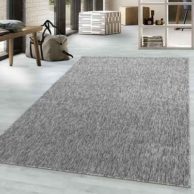 Teppich AYYILDIZ TEPPICHE "Nizza 1800 Kurzflorteppich", grau (hellgrau), B:120cm H:6mm L:170cm, Polypropylen, Teppiche, pflegeleicht, leicht melierter Kurzflor, ringsum gekettelt, Wohnzimmer Image