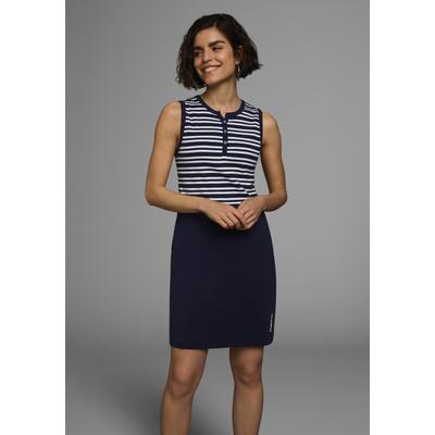 Sommerkleid KANGAROOS, Damen, Gr. 46, N-Gr, blau (marine, weiß), Rippware, Obermaterial: 100% Baumwolle, unifarben, gestreift, casual, sehr figurbetont mini, Rundhals, Kleider, aus Rippware, Mini-Länge Image