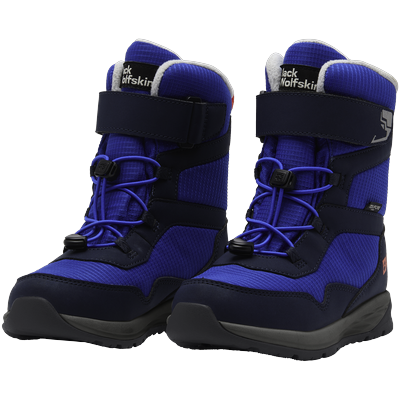Winterboots JACK WOLFSKIN "POLAR BEAR-B TEXAPORE HIGH VC K", Damen, Gr. 34, blau (crisp cobalt), Synthetik, Textil, sportlich, Schuhe, Snowboots, Winterstiefel, Winterschuhe, wasserdicht & gefüttert Image