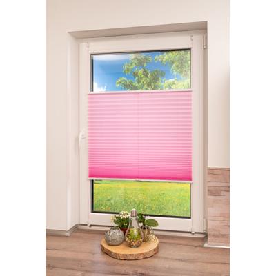 Plissee K-HOME "Klemmfix Pisa" Gr. 7, pink, B:100cm H:130cm, Obermaterial: 100% Polyester, Plissees, Crushed-Optik Image