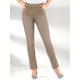 Schlupfjeans INSPIRATIONEN, Damen, Gr. 40, Normalgrößen, beige (sesam), 76% Baumwolle, 22% Polyester, 2% Elasthan, unifarben, lang, Jeans