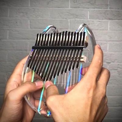 17 Key Acrylic Kalimba Clear kitten Thumb Piano - 17 Key