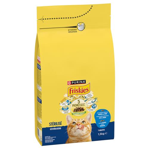 PURINA Friskies Sterilized Katze mit Lachs, Thunfisch und Gemüse 1,5kg