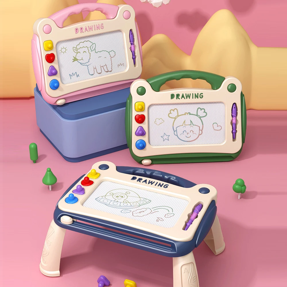 Kinder magnetisches Zeichenbrett Montessori Farb puzzle Schreib brett Kunst Lernspiel Kinder Vorschule Zeichen werkzeug Spielzeug Mädchen Image