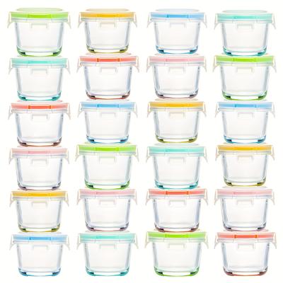 TEMU 48 Pieces (24 Containers+24 Lids) Glass Food Storage Containers With Sealed Lids, Free Of Bisphenol A, Suitable For Safe Use In Lunch, Office, School, Camping, Microwave, And Dishwasher