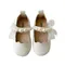 Children Girls Shoes Pure Color Pearl Gauze Bow Shoes Soft Soles Princess Shoes Girls Autumn Leather