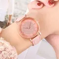 Montre de luxe en or rose pour femme, cadran en acier inoxydable, montre sans fil rapide