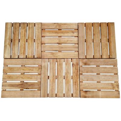 Terrassenfliesen 6 Stk. 50x50 cm Holz Braun Vidaxl