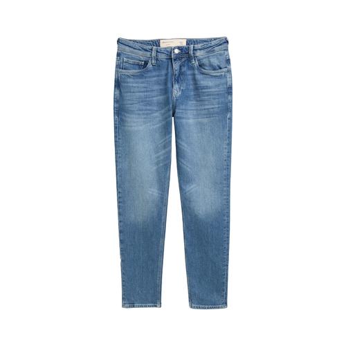 TOM TAILOR DENIM Herren Tapered Jeans mit recycelter Baumwolle, blau, Uni, Gr. 36/32