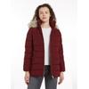 Steppjacke TOMMY HILFIGER, Damen, Gr. S (36), rot (deep rouge), Obermaterial: 100% Polyester. Futter: 100% Polyester. Wattierung: 70% Daunen, 30% Federn, modisch, regular fit, Langarm, Jacken, mit Logopatch