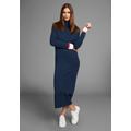 Strickkleid HECHTER PARIS, Damen, Gr. 40, N-Gr, blau (navy), Feinstrick, Obermaterial: 50% Viskose, 28% Polyester, 22% Polyamid, unifarben, feminin, figurumspielend wadenlang, hoch geschlossener Ausschnitt, Langarm Raglanärmel extrabreites Bündchen,...