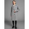 Wollmantel HECHTER PARIS, Damen, Gr. 34, grau (mid grau, mélange), Obermaterial: 70% Polyester, 30% Wolle. Futter: 100% Polyester, casual, oversize, Langarm, Mäntel, in asymmetrischer Oversize-Form