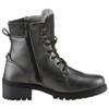 Schnürboots MUSTANG SHOES, Damen, Gr. 39, grau (dunkelgrau), Lederimitat, casual, Schuhe, Schnürstiefelette, Blockabsatz, in Metallic-Optik, schmale Form