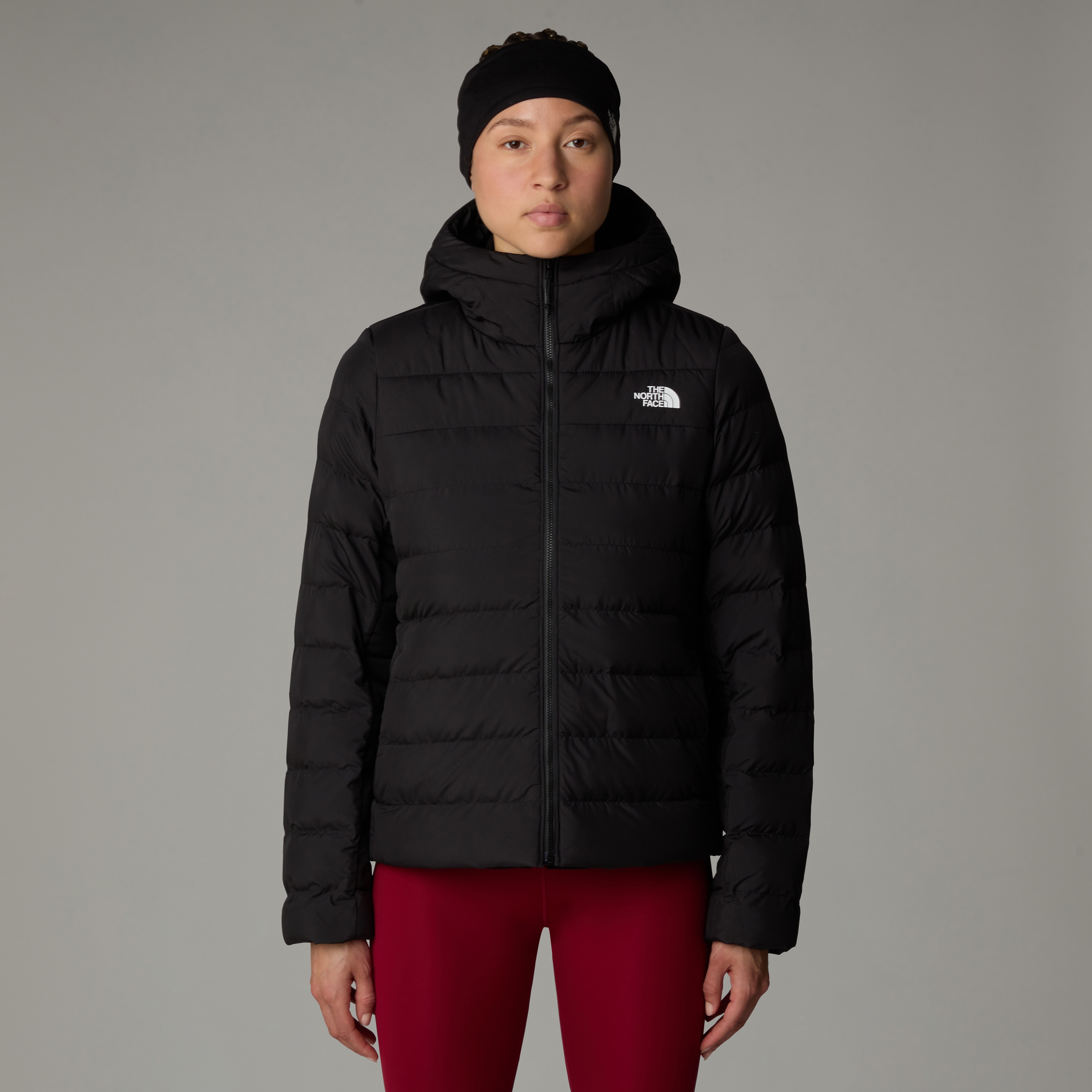 Funktionsjacke THE NORTH FACE "W ACONCAGUA 3 HOODIE", Damen, Gr. XS, schwarz (tnf schwarz, npf), Obermaterial: 100% Polyester, hoch geschlossener Ausschnitt, eingesetzt elastischer Bund, Jacken Funktionsjacke, mit Kapuze und Kordelzug,...