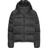 Steppjacke TOMMY JEANS, Damen, Gr. XL (42), schwarz (schwarz mountain stardust), Web, Obermaterial: 100% Polyester. Futter: 100% Polyester. Wattierung: 100% Polyester, gestreift, casual, normal hüftlang, Langarm, Jacken, mit Streifenmuster