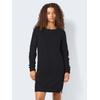 Strickkleid NOISY MAY "NMSIESTA L/S O-NECK KNIT DRESS NOOS", Damen, Gr. M, N-Gr, schwarz, Rippstrick, Obermaterial: 50% Baumwolle, 50% Polyacryl, unifarben, casual, Rundhals, Langarm, Kleider