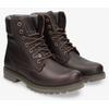 Schnürboots PANAMA JACK, Herren, Gr. 41, braun (dunkelbraun used), Nappaleder, casual, Schuhe, Blockabsatz, Schnürstiefelette, Outdoorschuh mit Ziernähten