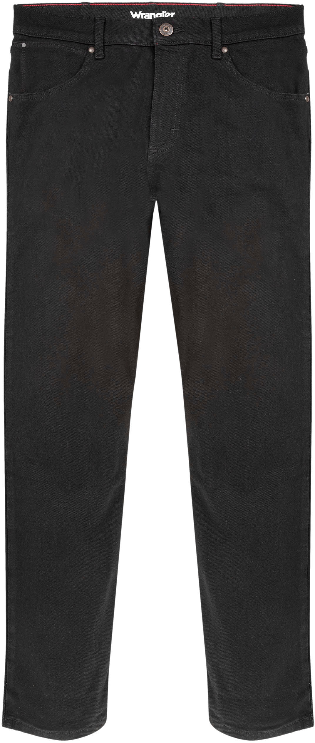 Regular-fit-Jeans WRANGLER "Authentic Regular", Herren, Gr. 34, Länge 34, schwarz (schwarz rinse), Denim/Jeans, Obermaterial: 98% Baumwolle, 2% Elasthan, regular fit lang, Jeans