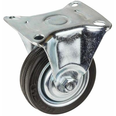 Transportrolle / Bockrolle gummiert d=75 mm bis 50 kg Gummirollen Lastrollen Image