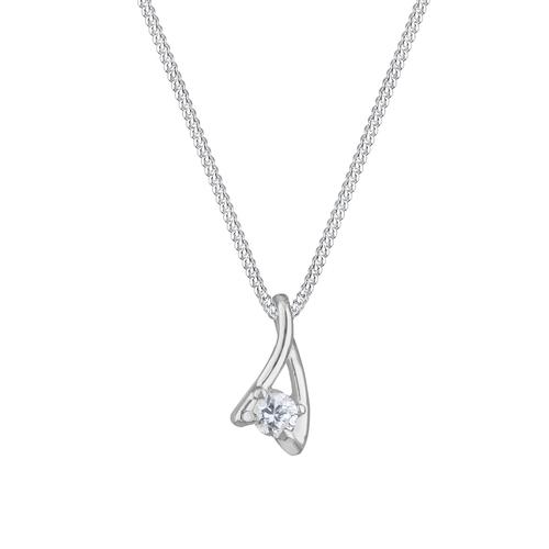 Elli - Zirkonia Klassisch 925 Silber Geschenkidee Ketten 1 ct Damen