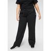 Jogginghose H.I.S, Damen, Gr. 54, N-Gr, schwarz-weiß (schwarz, weiß), Obermaterial: 60% Baumwolle, 40% Polyester, casual, bequem lang, Hosen, Große Größen