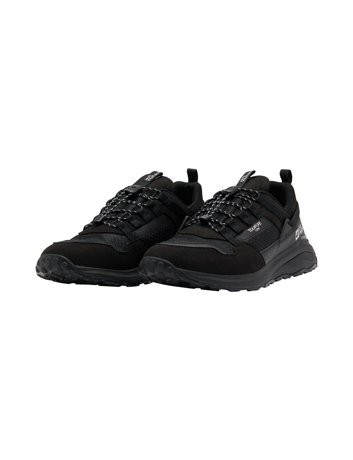 Sneaker JACK WOLFSKIN "DROMOVENTURE ATHLETIC TEXAPORE LOW M", Herren, Gr. UK85-EU425, Normalschaft, schwarz, Hauptmaterial: Synthetic; ;Second Material: Textile; Futter: Texapore Core ;Sole: Rubber / EVA; 100% Rubber/ EVA, Schuhe Sneaker