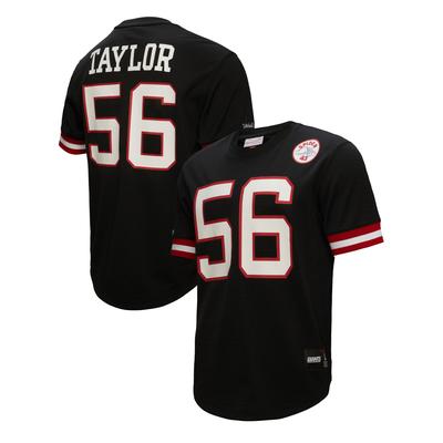 Schwarzes Mesh-Oberteil „Lawrence Taylor“ der New York Giants mit Namen und Nummer ehemaliger Spieler von Mitchell & Ness für Herren Image