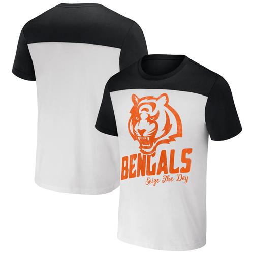 Cremefarbenes Cincinnati Bengals-T-Shirt im Farbblockdesign für Herren aus der NFL x Darius Rucker-Kollektion von Fanatics