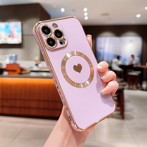 Handy Hülle Handyhüllen Für iPhone 17 Pro Max 17 Air 16 15 14 Pro Max Plus 13 12 11 Pro Max Rückseite Unterstützt kabelloses Laden Stoßfest Herz TPU Beschichtung Image