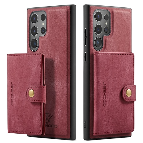 Handy Hülle Handyhüllen Für Samsung Galaxy S26 Ultra Plus S25 S24 S23 S24 FE S22 S21 Ultra Plus S20 A55 5G A35 5G Rückseite Mit Ständer Magnetisch Unterstützt kabelloses Laden Retro TPU PC PU-Leder Image