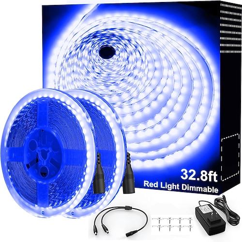 striscia luminosa a led bianca 2x16 piedi luce calda luce bianca striscia rossa blu verde bianca illuminazione 600 led 2835 luce a nastro flessibile 12v luce a corda adatta per armadio da cucina camera da letto guardaroba