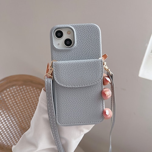 Handy Hülle Handyhüllen Für iPhone 17 Pro Max 17 Air 16 15 14 Pro Max Plus 13 12 11 Pro Max Mini Brieftaschenhülle mit Trageriemen Kartenfach Stoßfest Retro PC PU-Leder Image