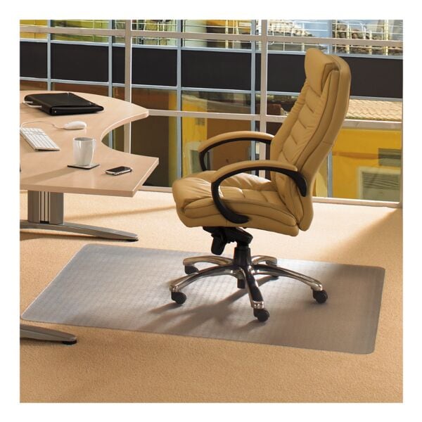 FLOORTEX Bodenschutzmatte 116x150 cm, rechteckig, für mittelflorigen Teppichboden transparent, 116 cm Image