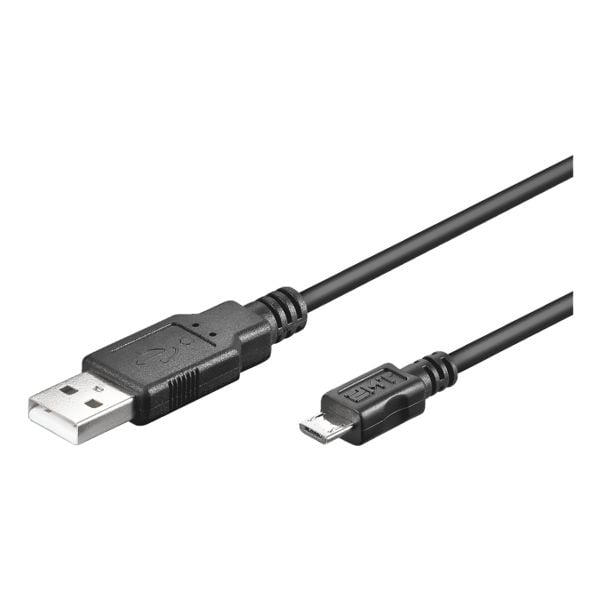 goobay USB 2.0 Hi-Speed Kabel 1,8 m schwarz schwarz Image