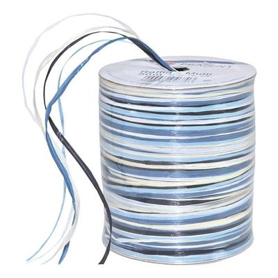 PRÄSENT Bastband »Raffia-Multicolour« blau, 0.3 cm