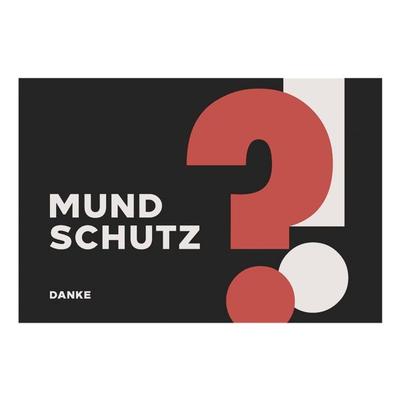 Miltex Motiv-Fußmatte »Mundschutz tragen« 60x90 cm, 60 cm Image