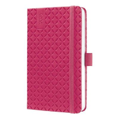 Wochenkalender »Jolie 2025« A6 Hardcover pink, Sigel, 9.5x15x1.6 cm