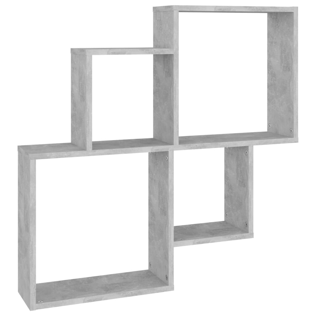 vidaXL Würfelregal Betongrau 80x15x78,5 cm Holzwerkstoff Image